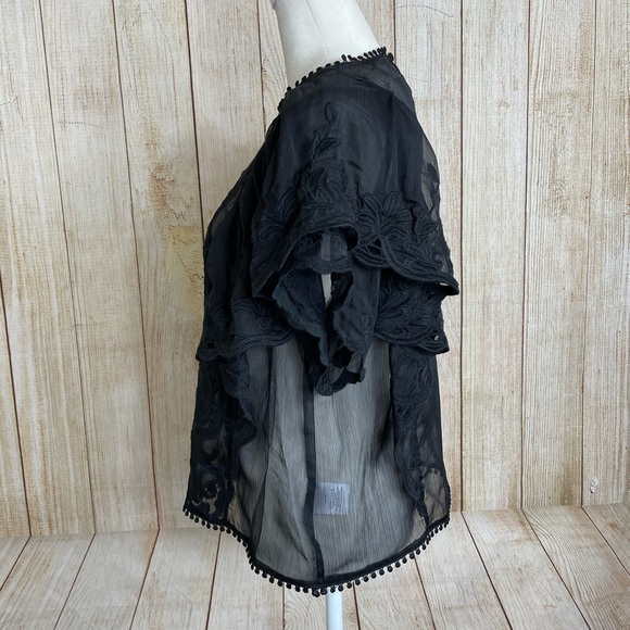 STELLAH FLUTTER SLEEVE TOP WITH EMBROIDERY DETAILS - Picture 5 of 15